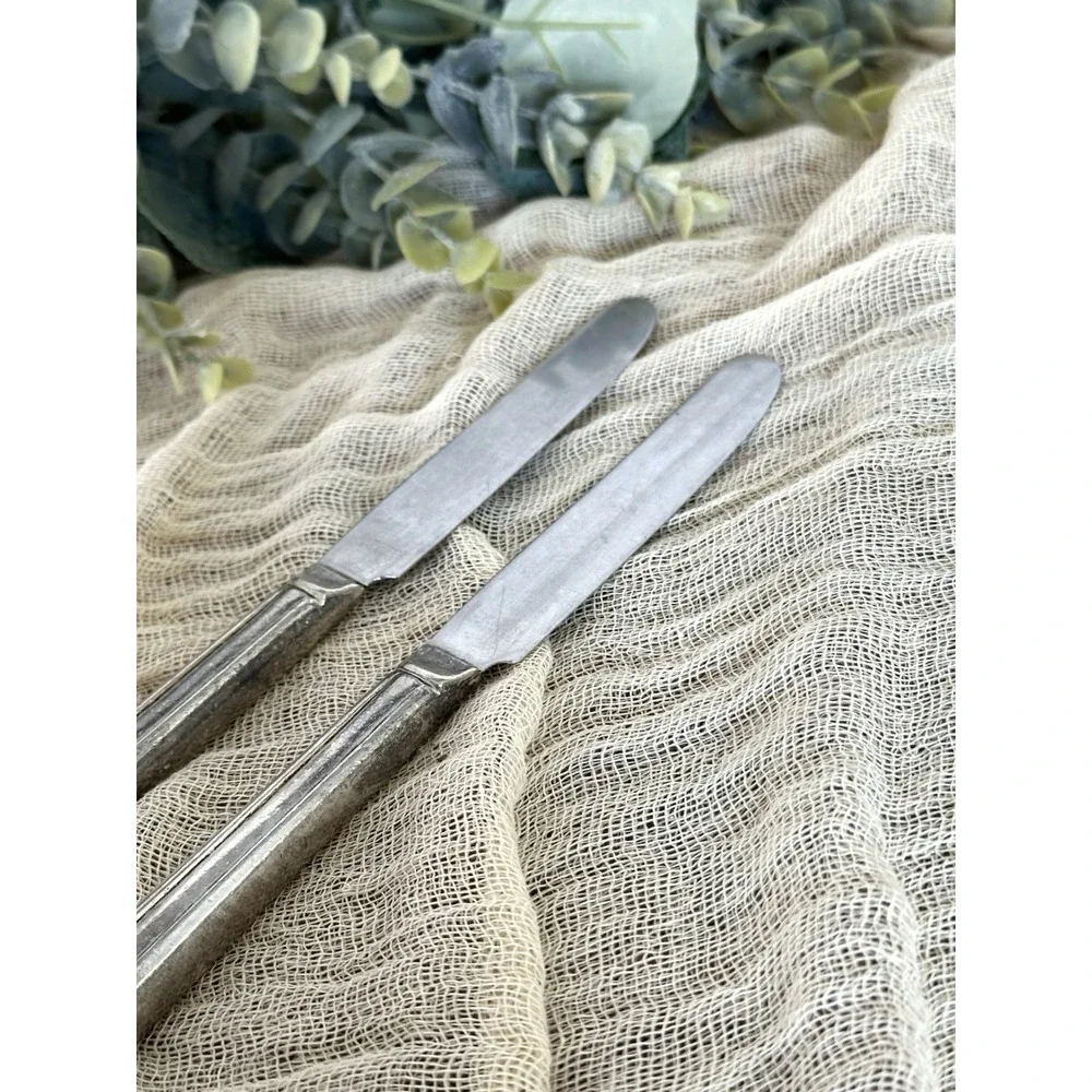WM rogers ELTON 1940 Silverplate‎ French Hollow Grille KNIFE Star Eagle